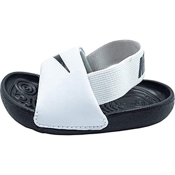 Nike Kids Kawa Slides Sport Sandal, White/Black-Black-White, 9 US Unisex Toddler