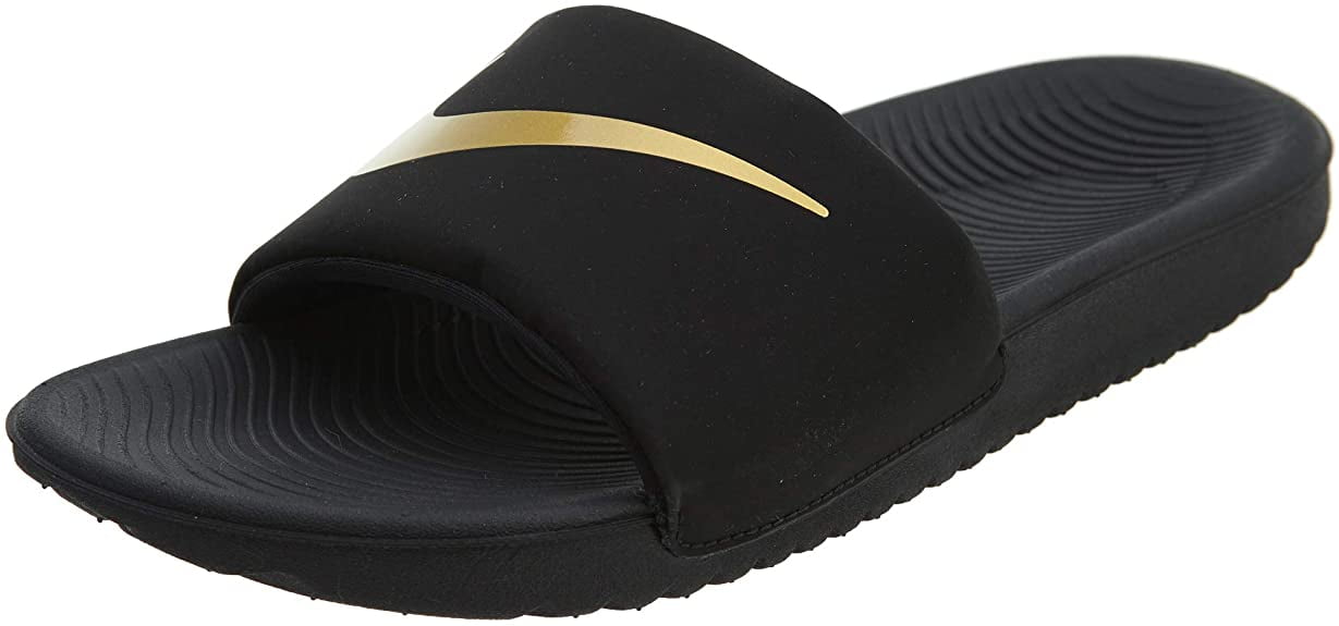 Nike Kawa Youth Slides Black | Gold Size 3
