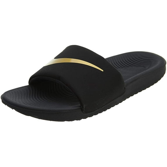 Nike Kawa Youth Slides Black | Gold Size 3