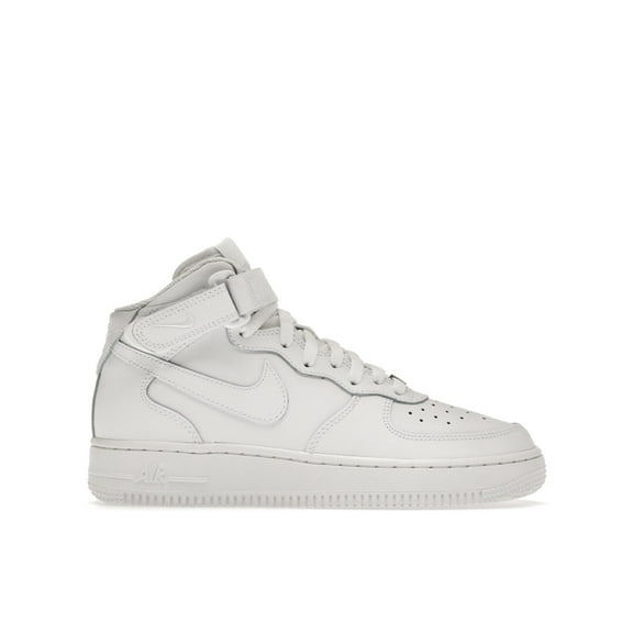 Nike Kid's Air Force 1 Mid LE Triple White Shoes, from StockX