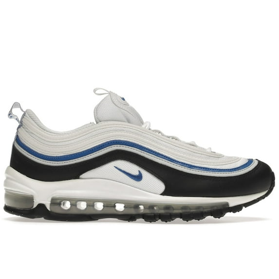 Nike Kid's Air Max 97 White Black Signal Blue Running Shoes, from StockX