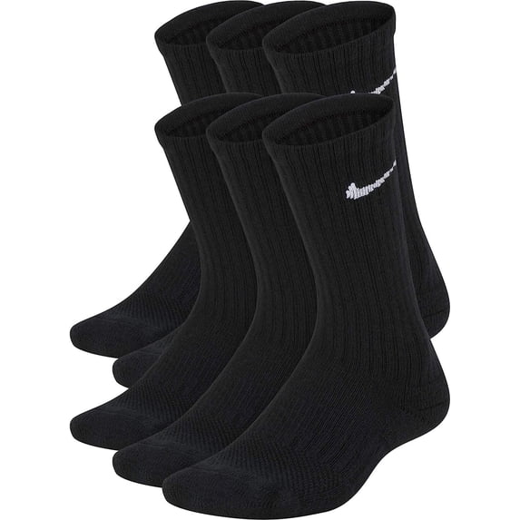 Nike Kid's Boy's Socks, Black/White (6 Pack)