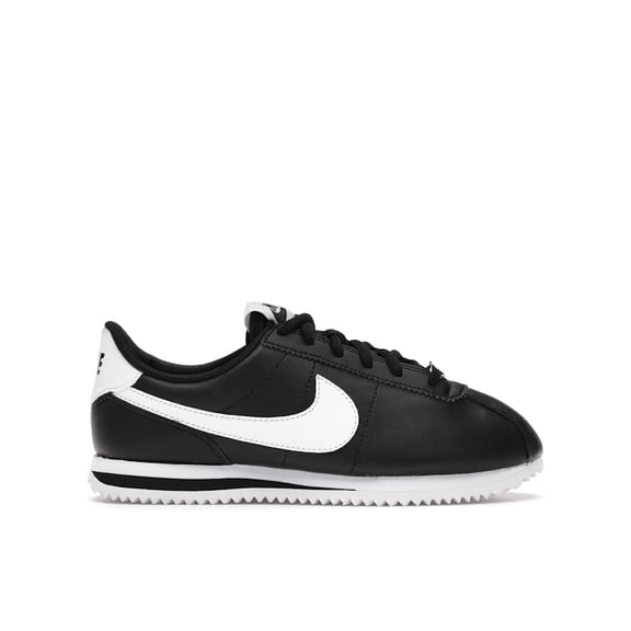 Nike Kid's Cortez Basic Leather Black White, from StockX