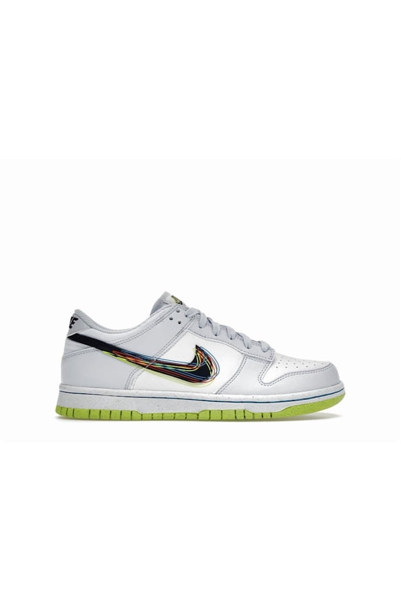 Kid's Dunk Low 3D Swoosh Grey Shoes, from StockX