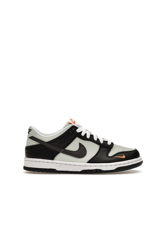 Kid's Dunk Low Black Bright Mandarin Mini Swoosh Shoes, from StockX