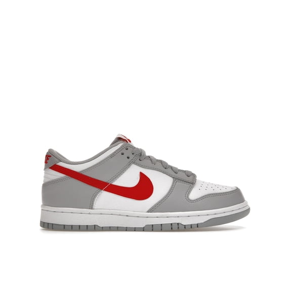 Nike Kid's Dunk Low White Wolf Grey University Red Shoes, from StockX