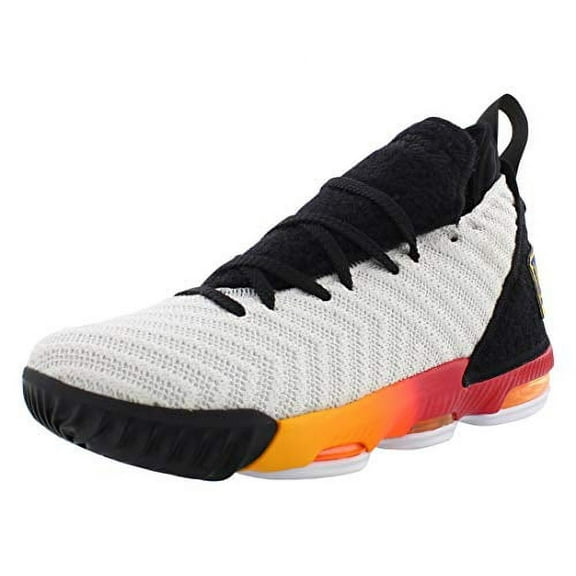 Nike Kid's Lebron XVI (GS) Basketball Shoes (5.5 Big Kid, White/Laser Orange)