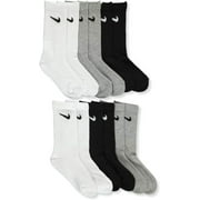 Nike Kids Nylon Cushioned Crew Socks, Multicolor 6 Pack