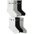 thumbnail image 1 of Nike Kid's Nylon Cushioned Crew Socks, Multicolor (6 Pack), 1 of 2