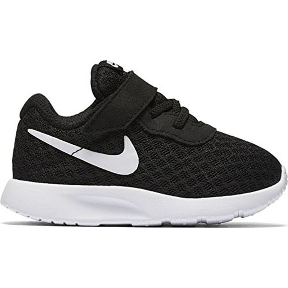 Nike Kid's Tanjun Running Shoe, Black/White-white, 5 Toddler