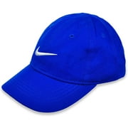 Nike Kids Adjustable Solid Swoosh Cotton Baseball Cap Game Royal7a2319-u89/White 2-4T