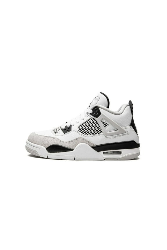 Big Kid's Jordan 4 Retro "Military Black" White/Black-Neutral Grey (408452 111) - 6
