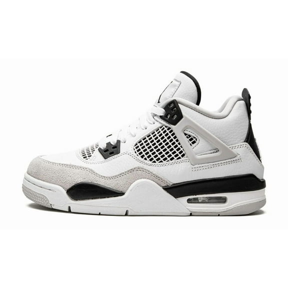 Big Kid's Jordan 4 Retro "Military Black" White/Black-Neutral Grey (408452 111) - 5