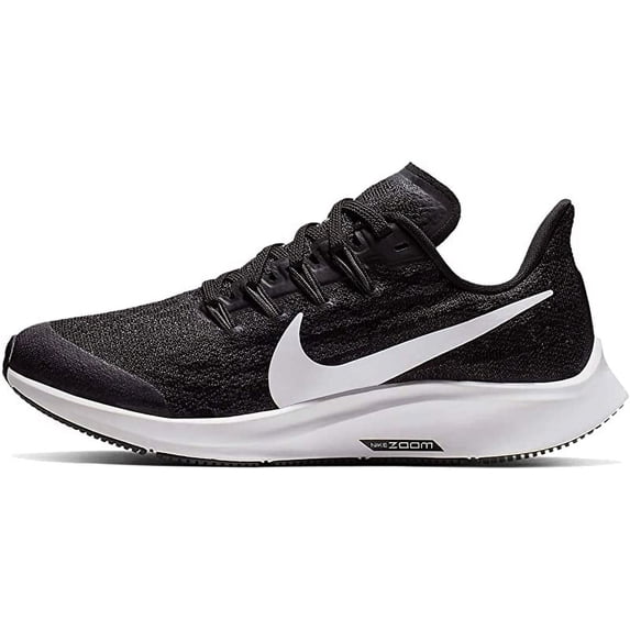 Nike Kids Air Zoom Pegasus 36 Running Shoe, Black/White, 1.5 M US Little Kid