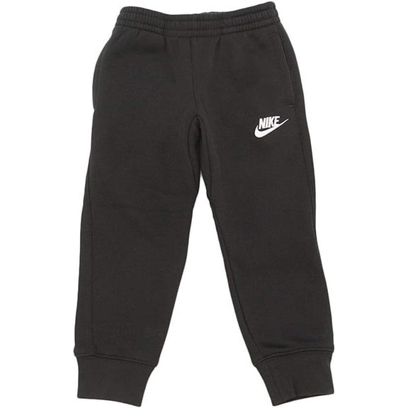 Nike Kids Boys Club Fleece Rib Cuff Pants Little Kids 3T Black