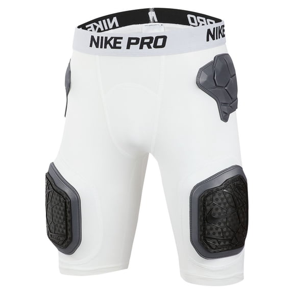 Nike Kids Boys Hyperstrong Padded Football Shorts Big Kids White/Black Medium