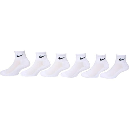 Nike Kids Cushion Ankle Training Socks 6-Pack Shoe Size 10C-3Y/5-7 (Sock Size)