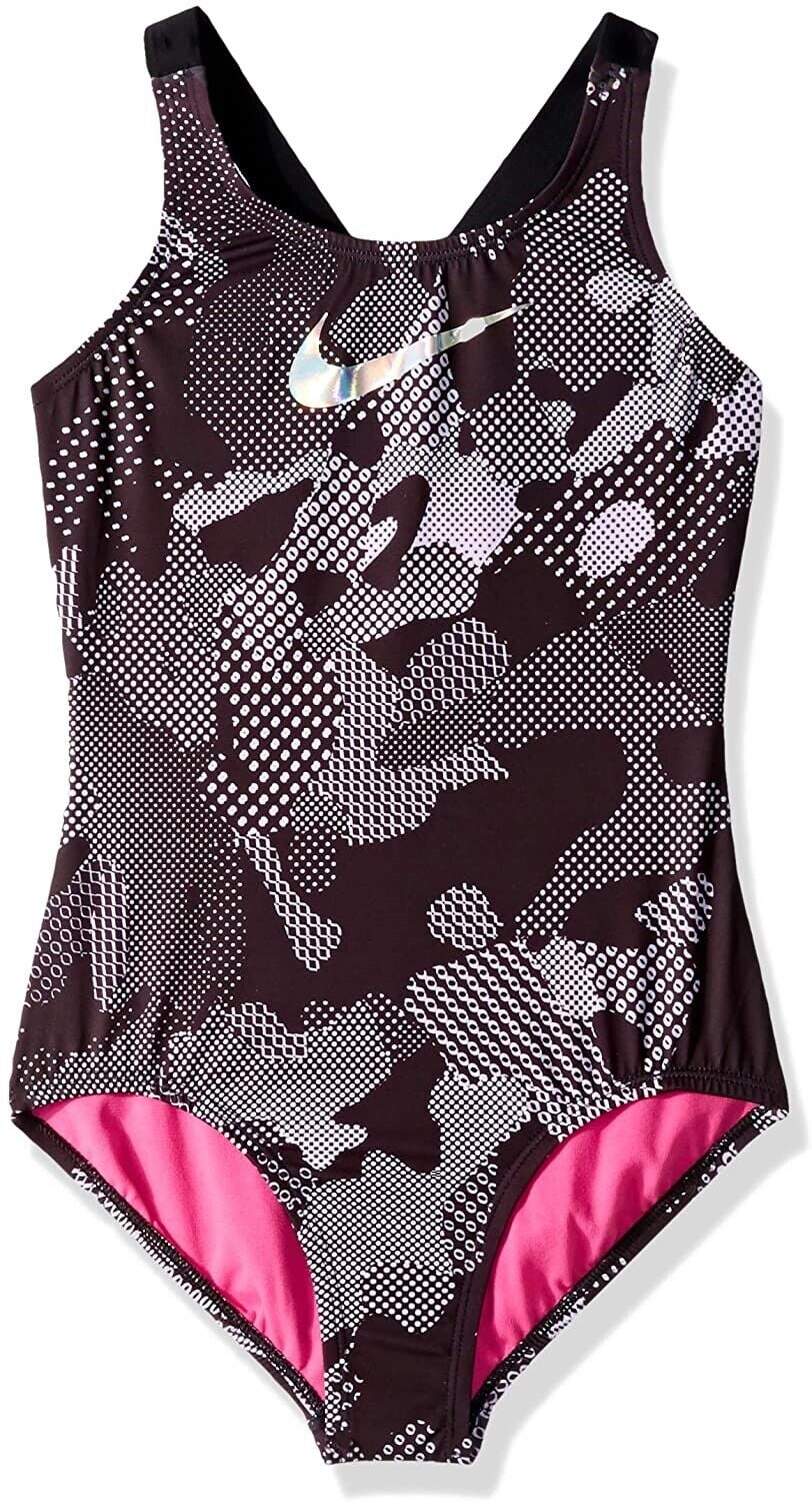 nike crossback dot print swimsuit