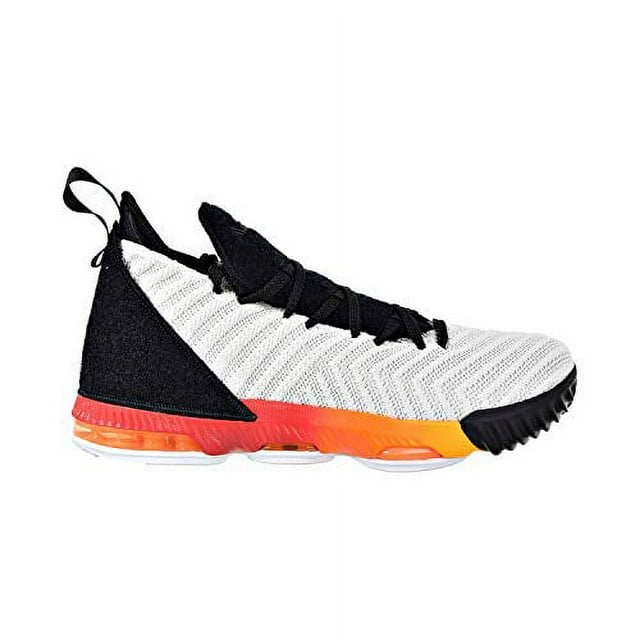 Nike Kids' Grade School Lebron 16 Basketball Shoes AQ2465-188 (6, White/Black/Orange)