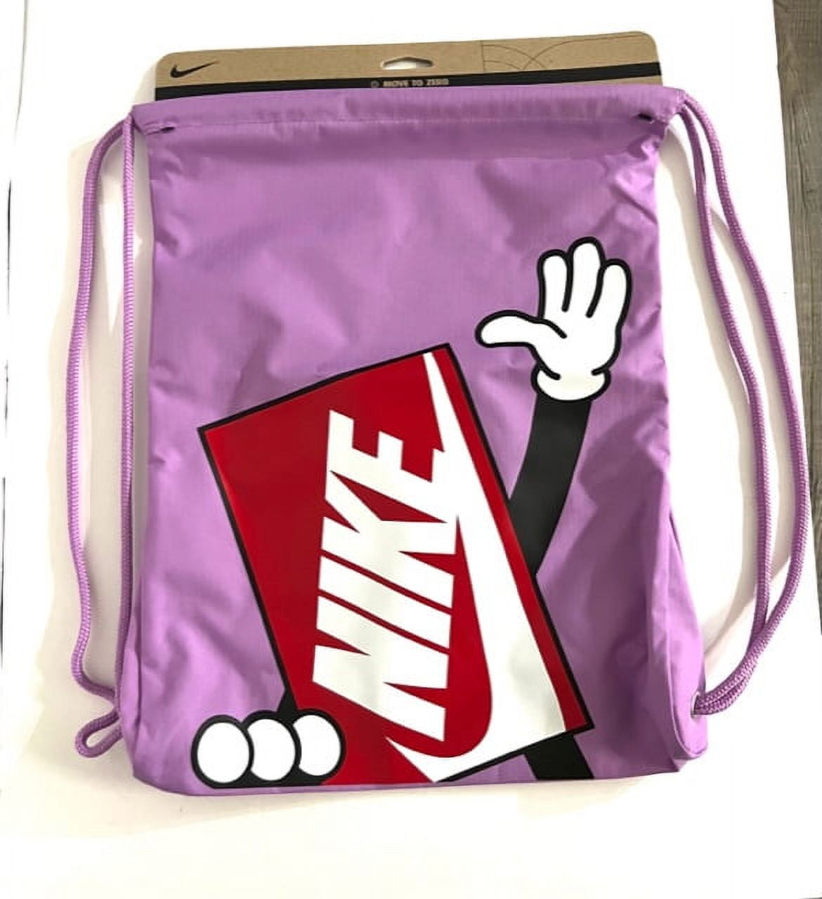 Purple nike drawstring bag hot sale