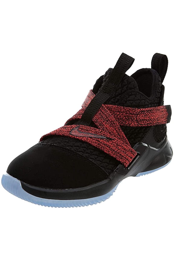 Boys' Lebron Soldier XII Basketball Shoe, Black/Red, 11 M US Little Kid