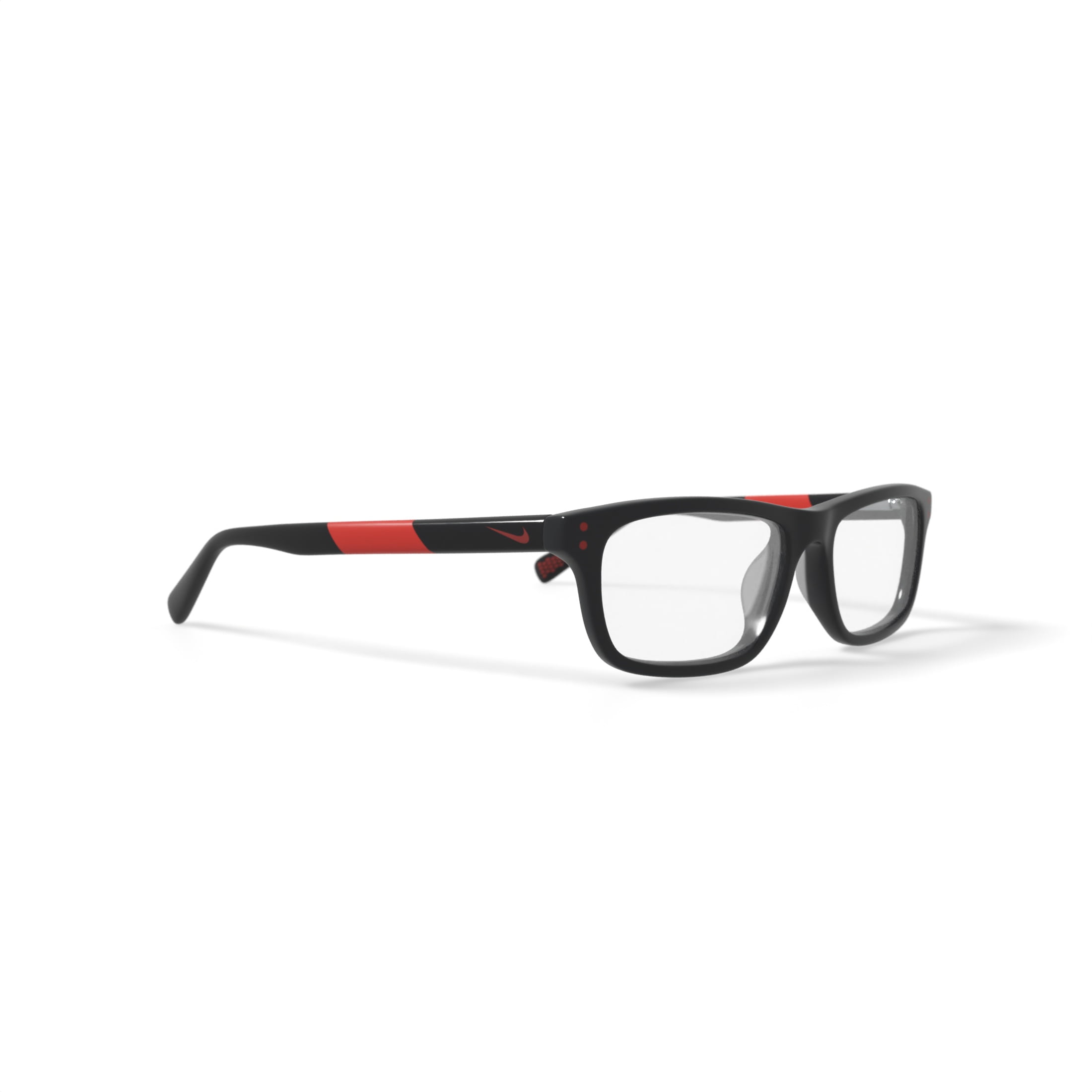 Nike Youth 5535G Prescription Eyeglasses with Case, Black/Red