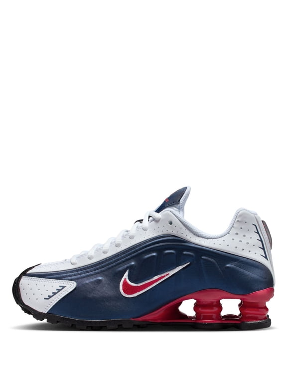 Kids' Shox R4 Running Shoes - Medium/White/Red