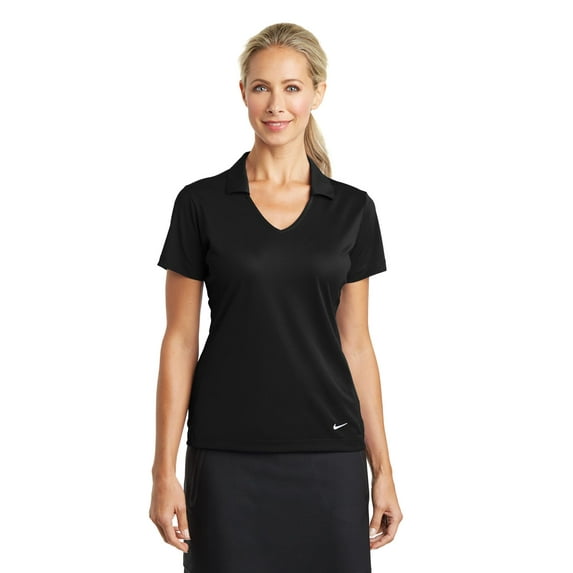 Nike Ladies Dri-FIT Vertical Mesh Golf Polo, Polyester, Soft Drape