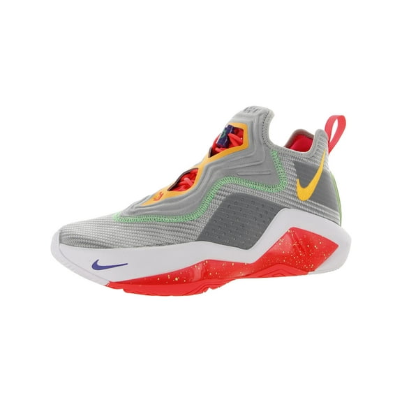 Nike Mens Lebron Soldier XIV 14 Basketball Shoes Light Smoke Grey-Orange 10.5