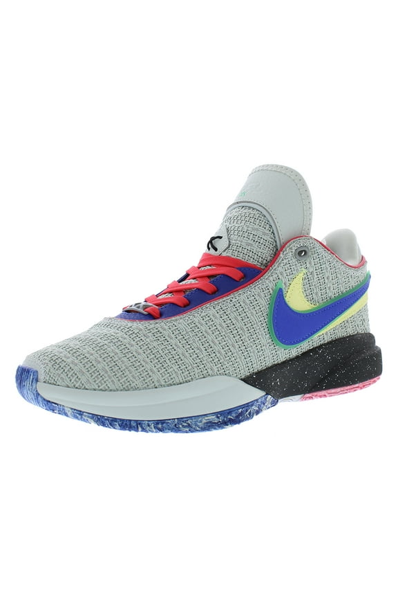 Lebron XX GS Boys Shoes Size 7, Color: Light Silver/Hyper Royal