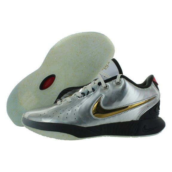 Nike Lebron XXI Se GS Boys Shoes Size 7, Color: Metallic Silver/Metallic Gold