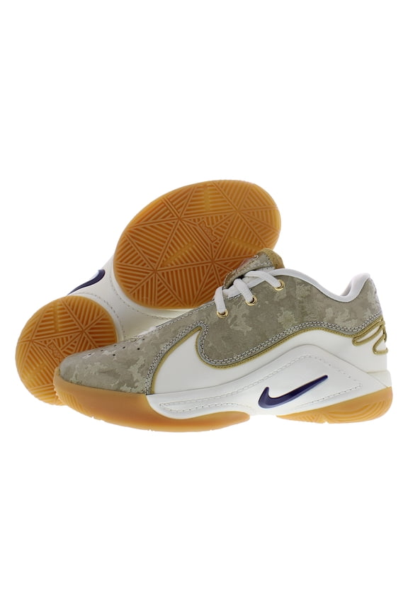 Lebron XXII KC GS Boys Shoes Size 7, Color: Pale Ivory/Ink/Metallic Gold