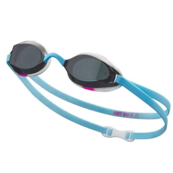 Nike Legacy Youth Goggle-White/Blue/Magenta w/ Dark Smoke Lens