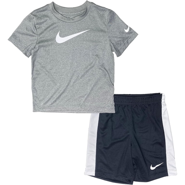 Nike Little Boys Dri-FIT Swoosh Graphic Tee & Shorts 2 Piece Set