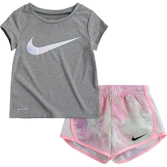Nike Little Girls- Infant - Dri-FIT Tie-Dye T-Shirt and Shorts 2 Piece Set