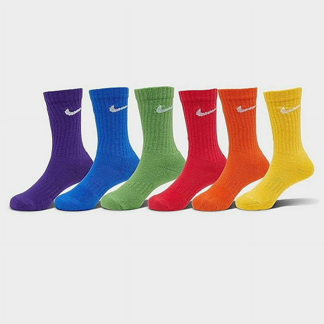 Nike DRI-FIT Everyday Cushion Crew Socks for Little Kids, Multi Color ...