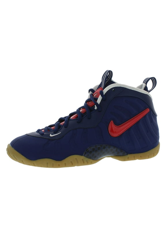 Little Posite One Pro Boys Shoes Size 4, Color: Navy/Red/Gum