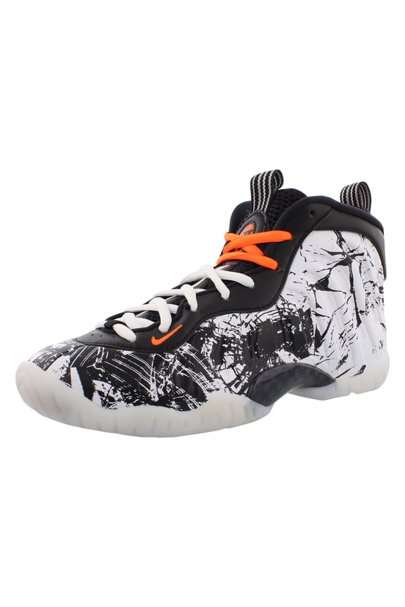 Little Posite One "Shattered Backboard" Big Kids' Shoes Black-White-Orange 644791-011