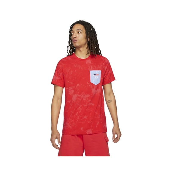 Nike M Nsw Ss Rwd Tee Mens Active Shirts & Tees Size S, Color: Chile Red/Psychic Blue