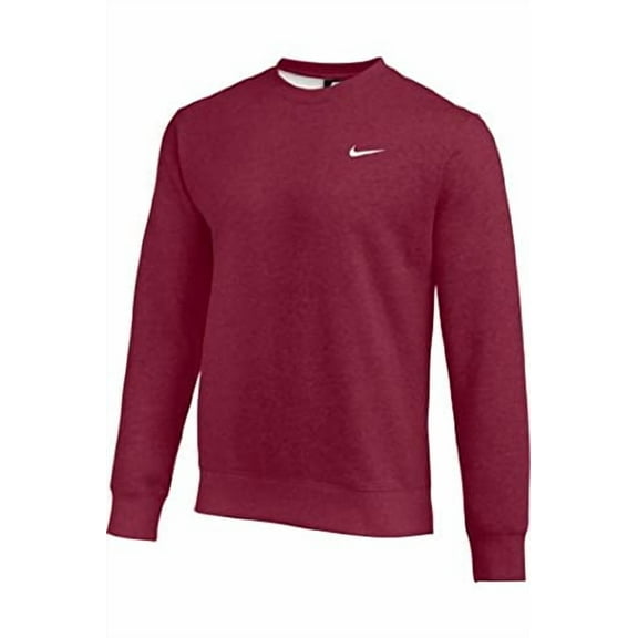 Nike MEN'S CLUB CREW SWEATSHIRT (Cardinal, Small)