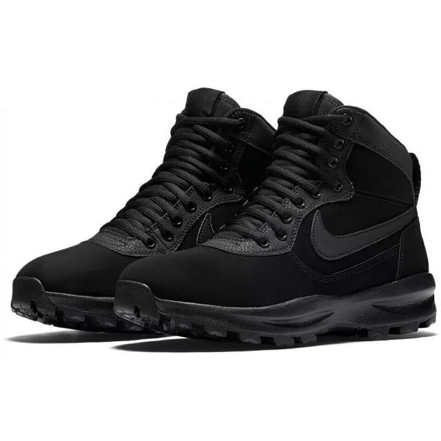 Nike Manoadome 844358-003 Men's Core Black Leather Ankle Hiking Boots ...