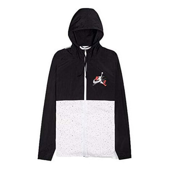Nike Mashup Jumpman Classics Windrunner Mens Active Hoodies Size L, Color: Black/White