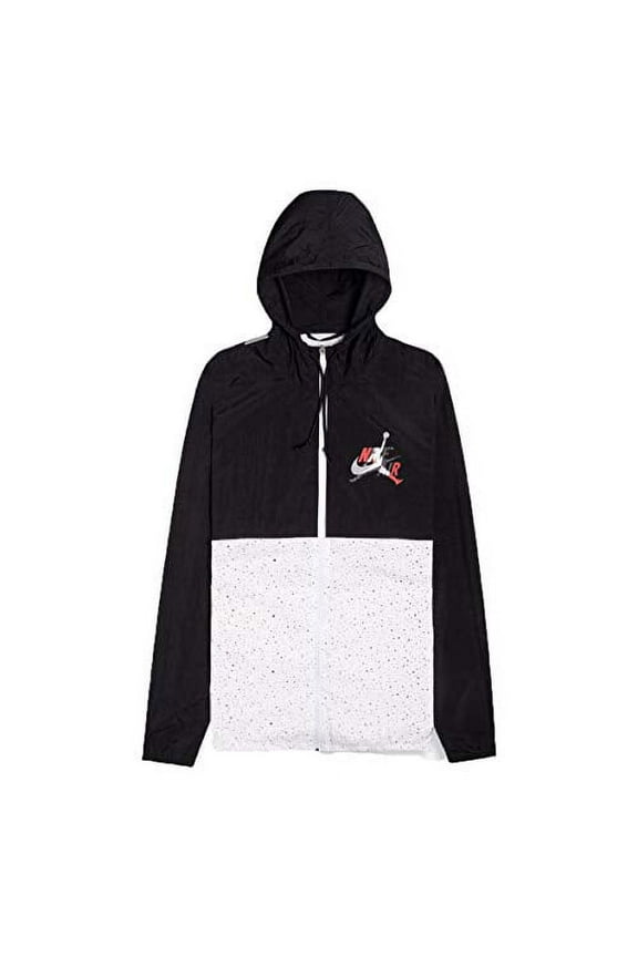 Mashup Jumpman Classics Windrunner Mens Active Hoodies Size L, Color: Black/White
