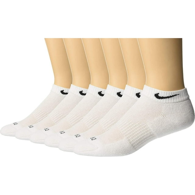 Nike Men's 6Pack Everyday Plus Cushion LowCut Training Socks Size 8