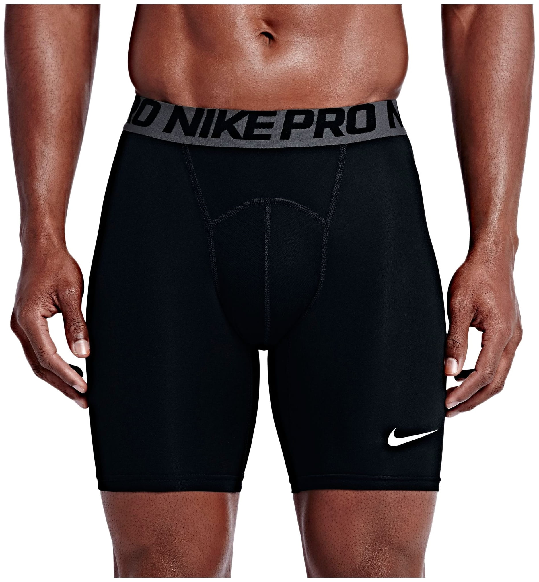 nike pro combat men's 6 compression shorts underwear black size