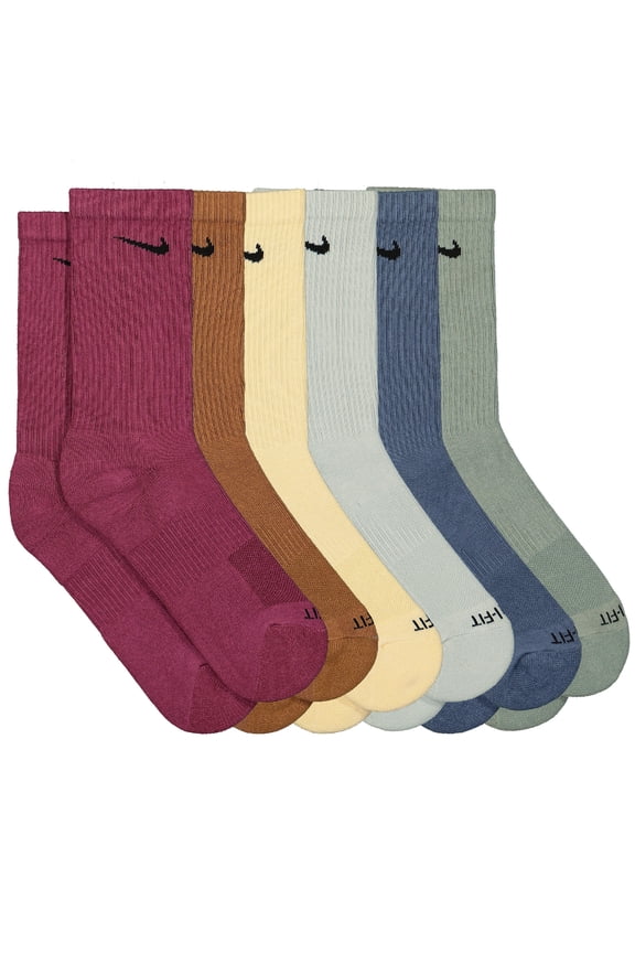 Men's 6-pack Everyday Plus Cushion Crew Training Socks Multicolor Large