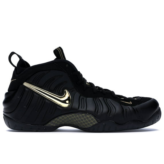 Nike Men's Air Foamposite Pro Black Metallic Gold Basketball Shoes, from StockX