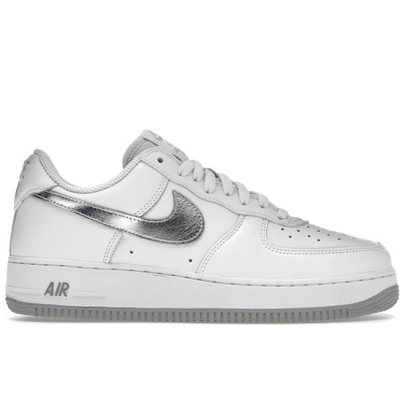 Nike Men's Air Force 1 '07 Low Color of the Month White Metallic Silver Shoes, from StockX