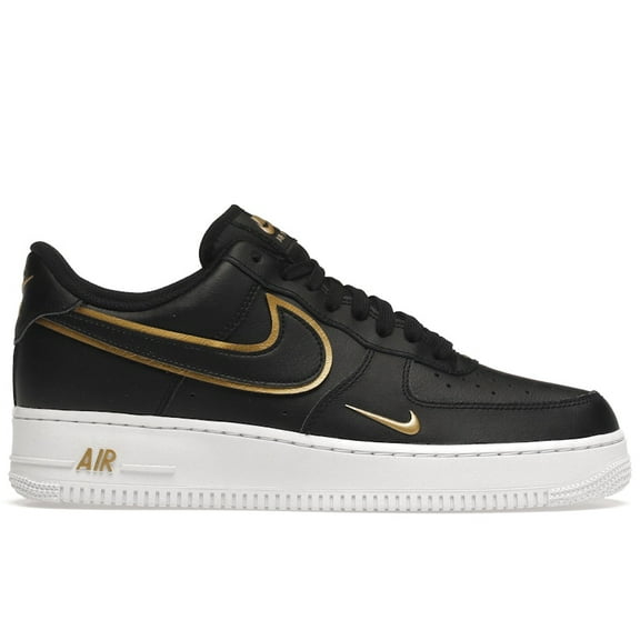 Nike Men's Air Force 1 Low '07 Black Metalic Gold Shoes, from StockX