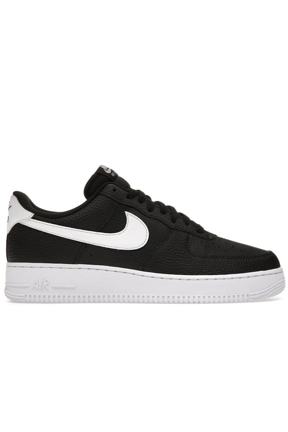 Men's Air Force 1 Low '07 Black White Pebbled Leather Basketball Shoes, from StockX
